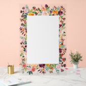 英国の庭の花枠 アクリルサイン (ウェディング)