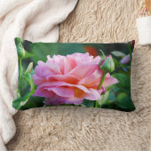 英国の庭の茶バラ ランバークッション (ブランケット)