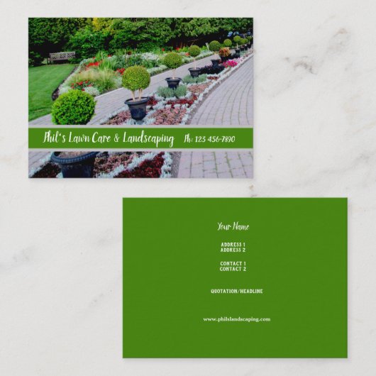 英国の庭の造園の名刺 名刺 (正面/裏面)