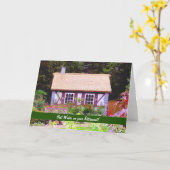 英国の庭園退職証 カード (黄色い花)