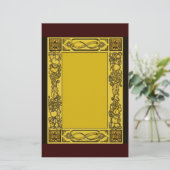 英国の復帰のWoodcarvings刺激を受けたなStatione 便箋 (スタンド正面)