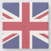 英国の愛国的な旗 ストーンコースター (正面)