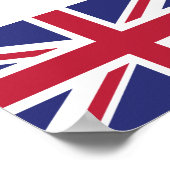 英国の愛国的な旗 ポスター (角)