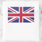 英国の愛国的な旗 長方形シール (バッグ)