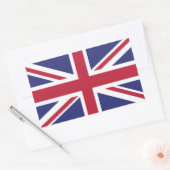 英国の愛国的な旗 長方形シール (封筒)