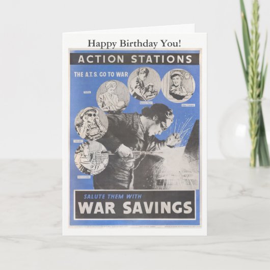 英国の戦時中のポスターの再版。 カード (正面)