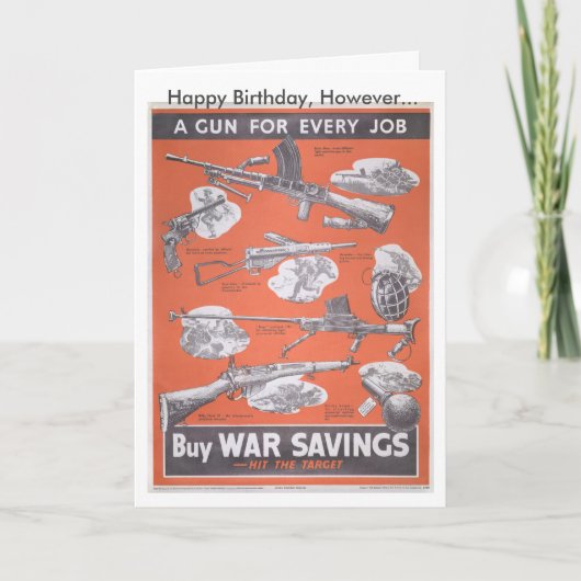 英国の戦時中のポスターの再版。 カード (正面)