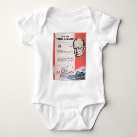 英国の戦時中のポスターの再版。 ベビーボディスーツ (正面)