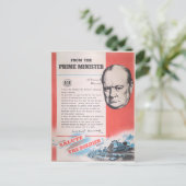 英国の戦時中のポスターの再版。 ポストカード (スタンド正面)