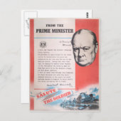 英国の戦時中のポスターの再版。 ポストカード (正面/裏面)