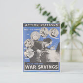 英国の戦時中のポスターの再版。 ポストカード (スタンド正面)