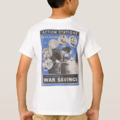 英国の戦時中のポスターの再版。 Tシャツ (裏面)