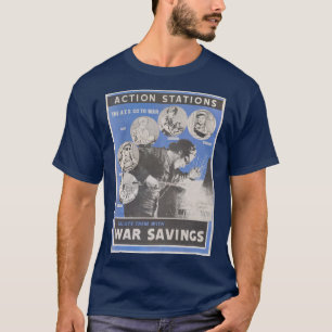 英国の戦時中のポスターの再版。 Tシャツ