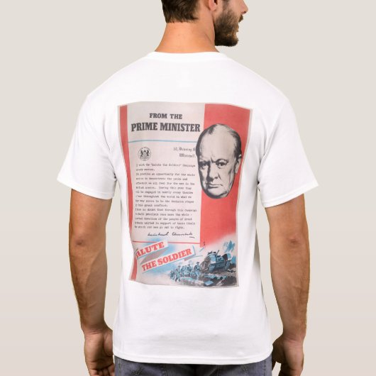 英国の戦時中のポスターの再版。 Tシャツ (裏面)