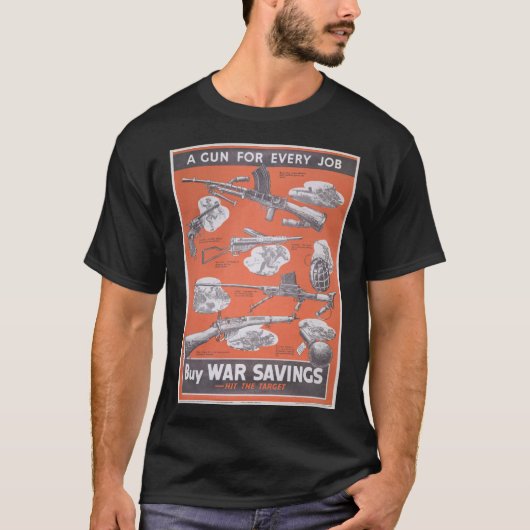 英国の戦時中のポスターの再版。 Tシャツ (正面)