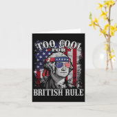英国の支配なんて相手にしない - アメリカ国旗 4日 カード (黄色い花)