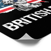英国の支配なんて興味なし ジョージ・ワシントン 面白い ポスター (角)