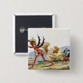 英国の政府の風刺漫画、1793年 缶バッジ (正面&裏面)