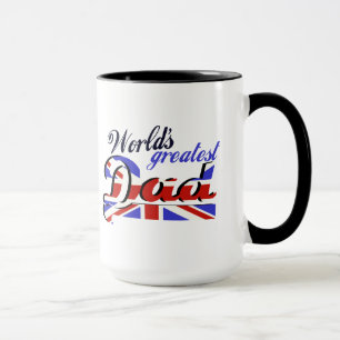 英国の旗を持つ世界ですばらしいパパ マグカップ