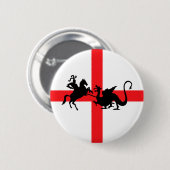 英国の旗ジョージおよびドラゴン 缶バッジ (正面&裏面)