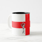 英国の旗英国のコオロギの愚かな軍隊 ツートーンマグカップ (正面左)