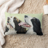 英国の春のスパニエル犬犬の芸術の枕 ランバークッション (ブランケット)