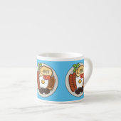 英国の朝食の漫画イラストレーション エスプレッソカップ (正面右)