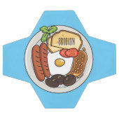 英国の朝食の漫画イラストレーション サッカーボール (フラット)