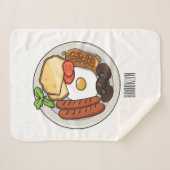 英国の朝食の漫画イラストレーション シェルパブランケット (正面(横))