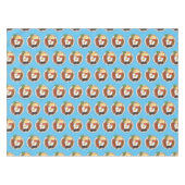 英国の朝食の漫画イラストレーション テーブルクロス (正面(横))