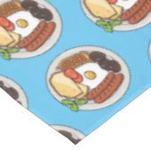 英国の朝食の漫画イラストレーション テーブルクロス (アングル)