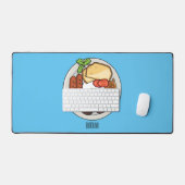 英国の朝食の漫画イラストレーション デスクマット (キーボード&マウス)