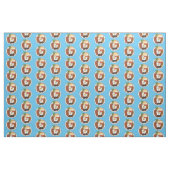 英国の朝食の漫画イラストレーション ファブリック (ファットクウォーター)