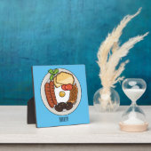 英国の朝食の漫画イラストレーション フォトプラーク (インサイチュ)