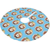 英国の朝食の漫画イラストレーション ブラッシュドポリエステルツリースカート (アングル)