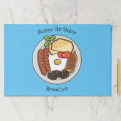 英国の朝食の漫画イラストレーション ペーパーパッド (インサイチュ)