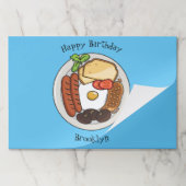 英国の朝食の漫画イラストレーション ペーパーパッド (折り畳み)