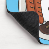 英国の朝食の漫画イラストレーション マウスパッド (コーナー)