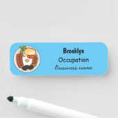 英国の朝食の漫画イラストレーション 名札 (インサイチュ)