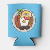 英国の朝食の漫画イラストレーション 缶クーラー (正面)