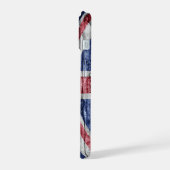 英国の木製の旗 iPhone 15ケース (左側面)