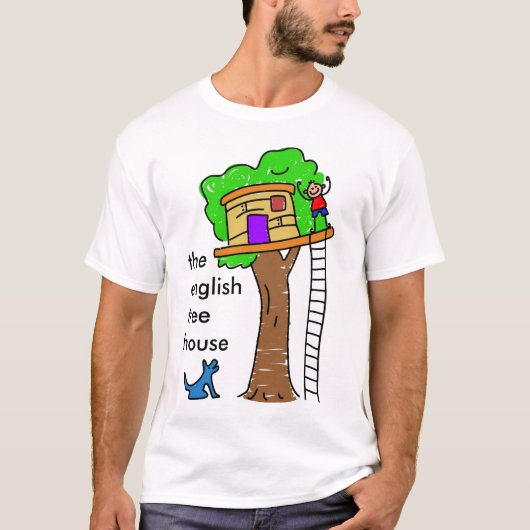 英国の樹上の家メンズ Tシャツ (正面)