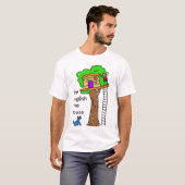 英国の樹上の家メンズ Tシャツ (正面フル)