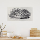 英国の歴史から川を曲がる ポスター (キッチン)