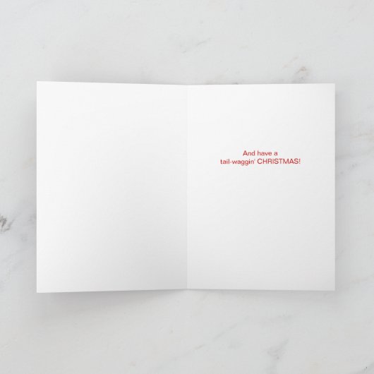 英国の牧羊犬がクリスマスに喜びを解き放つ シーズンカード (内部)