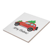 英国の犬の車を運転 – クリスマスツリー タイル (側面)