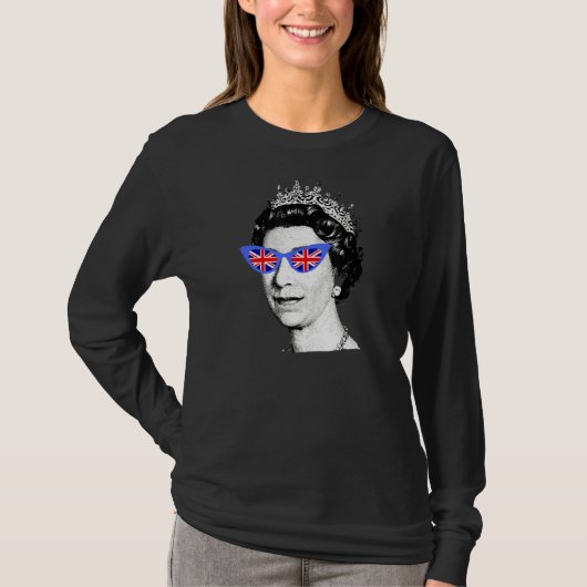英国の王国王立白金ジュビリー70アニヴ Tシャツ (正面)