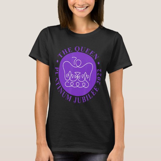 英国の王女王王立第70回記念プラチナJ Tシャツ (正面)