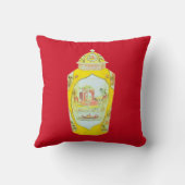 英国の瓶の枕赤 クッション (裏面)