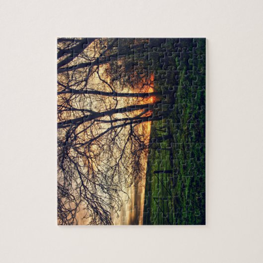 英国の田舎日没HDRの芸術のジグソーパズル ジグソーパズル (縦)